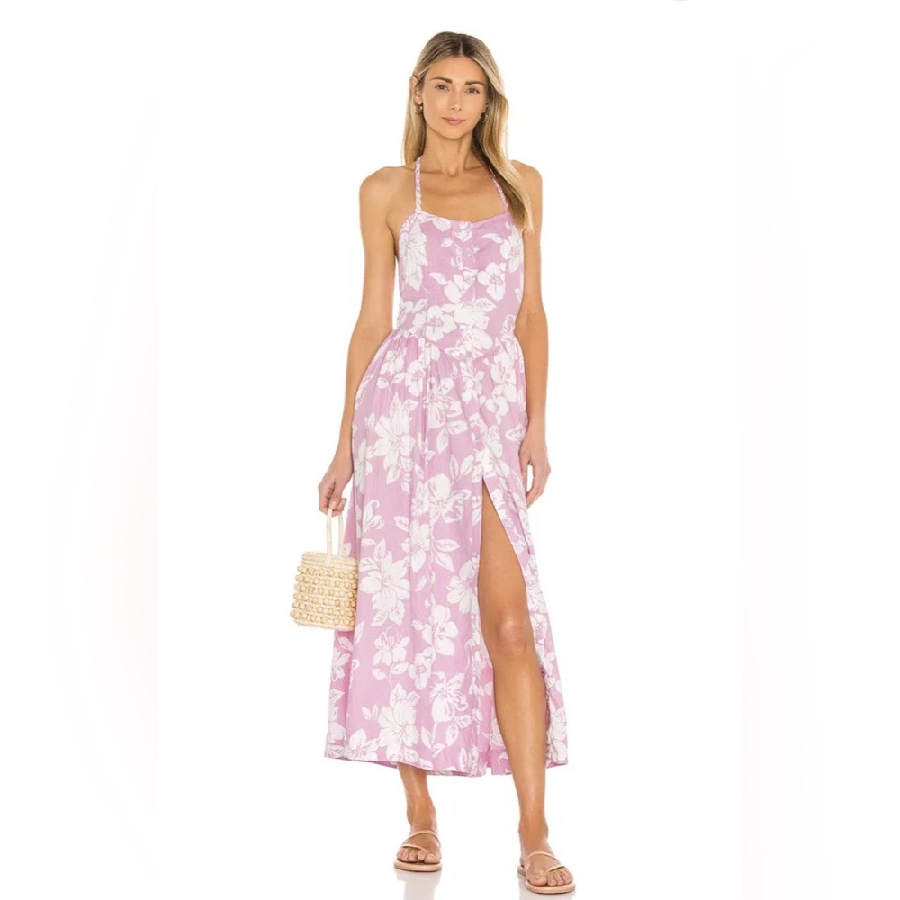 Free People The Perfect Sundress Light Combo Pink Floral Buttons
